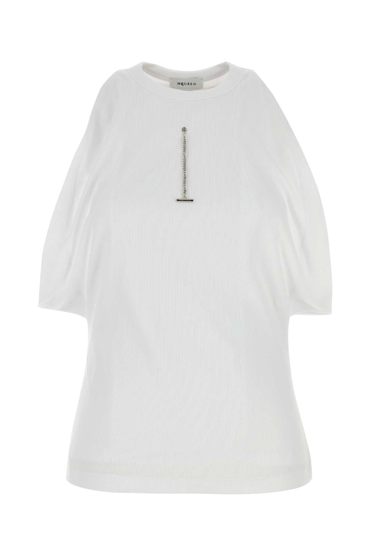 Alexander McQueen Stretch Cotton Tunic — White