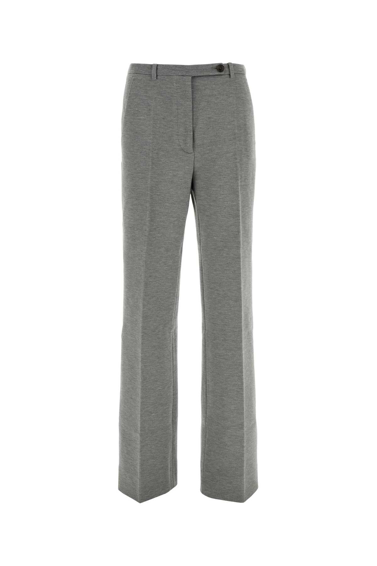 Miu Miu Viscose Blend Trousers — Gray