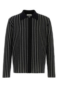 Jil Sander Embroidered Crochet Cardigan — Black