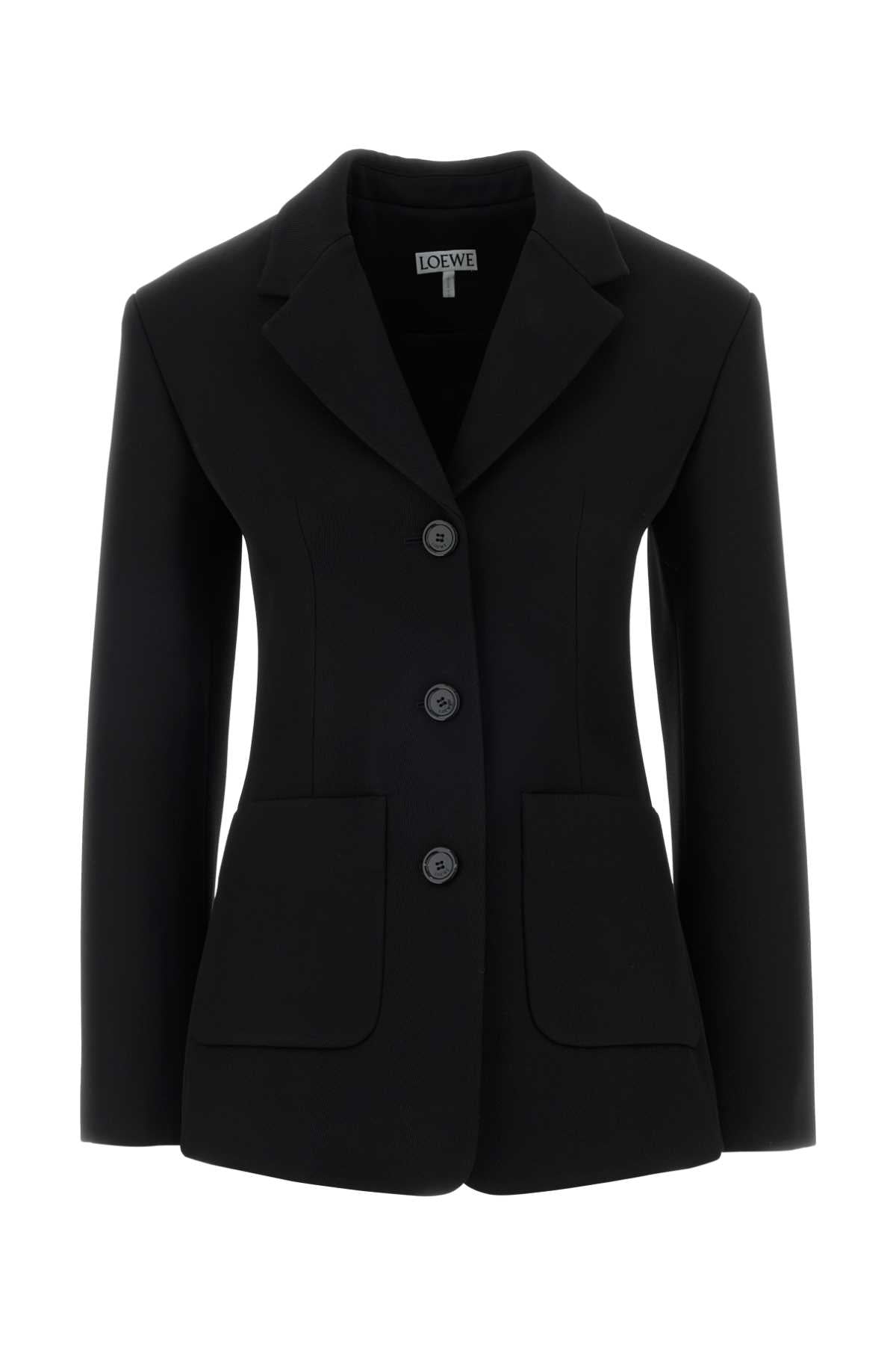 Loewe Wool Blend Blazer — Black