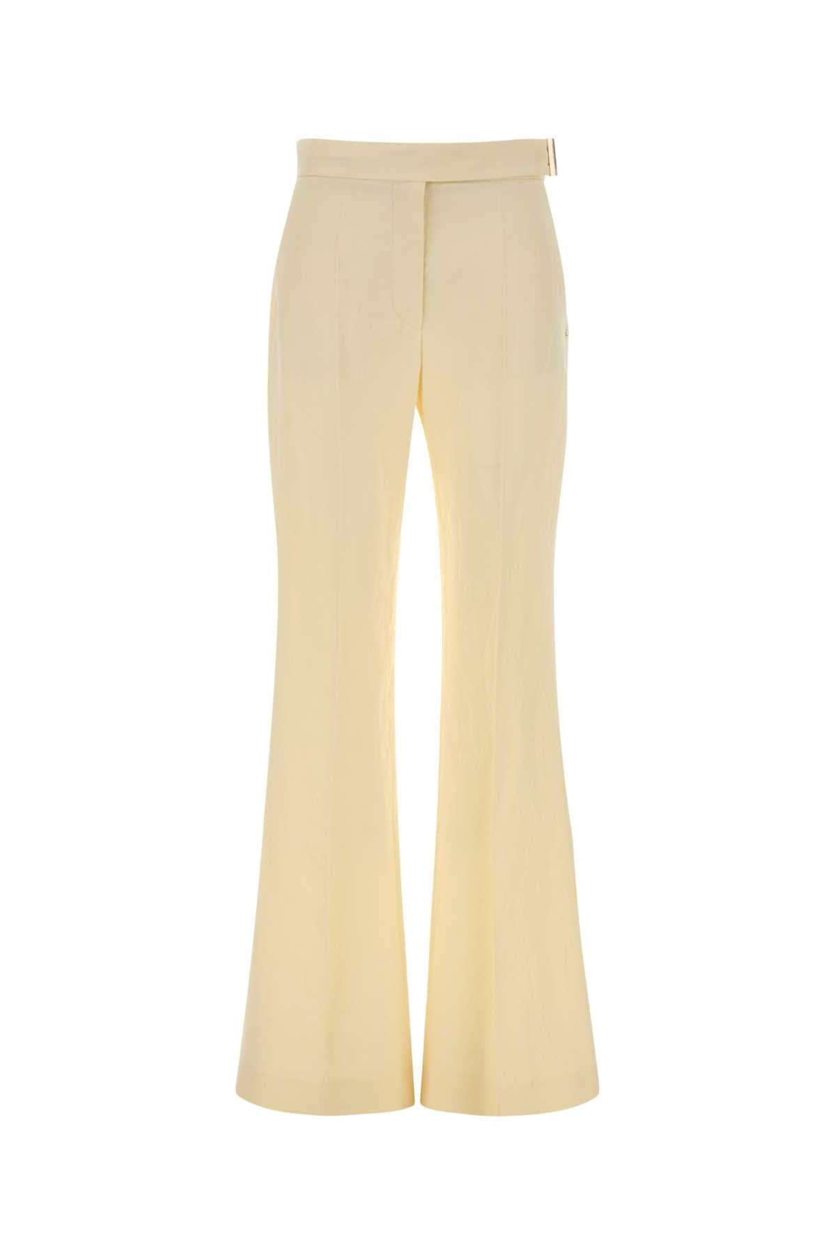 Sportmax Viscose-Paper Trousers — Yellow