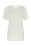 Maison Margiela Cotton Blend Ribbed T-Shirt — White