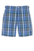 Burberry Plaid Polyester Blend Swimming Shorts — Blue