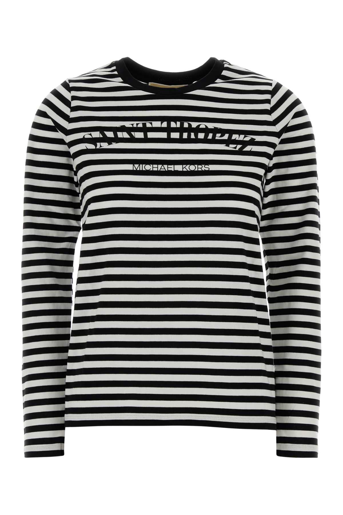Michael By Michael Kors Striped Cotton T-Shirt — Multicolor