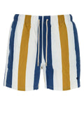 Gallo Striped Nylon Swimming Shorts — Multicolor