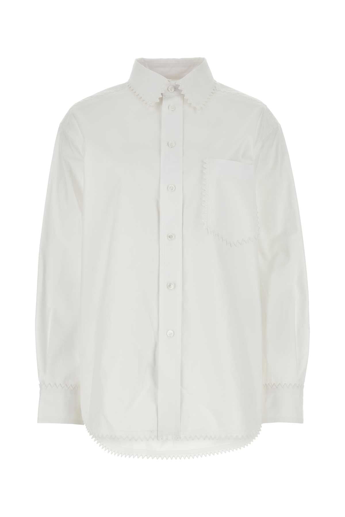 Bottega Veneta Oxford Cotton Shirt — White