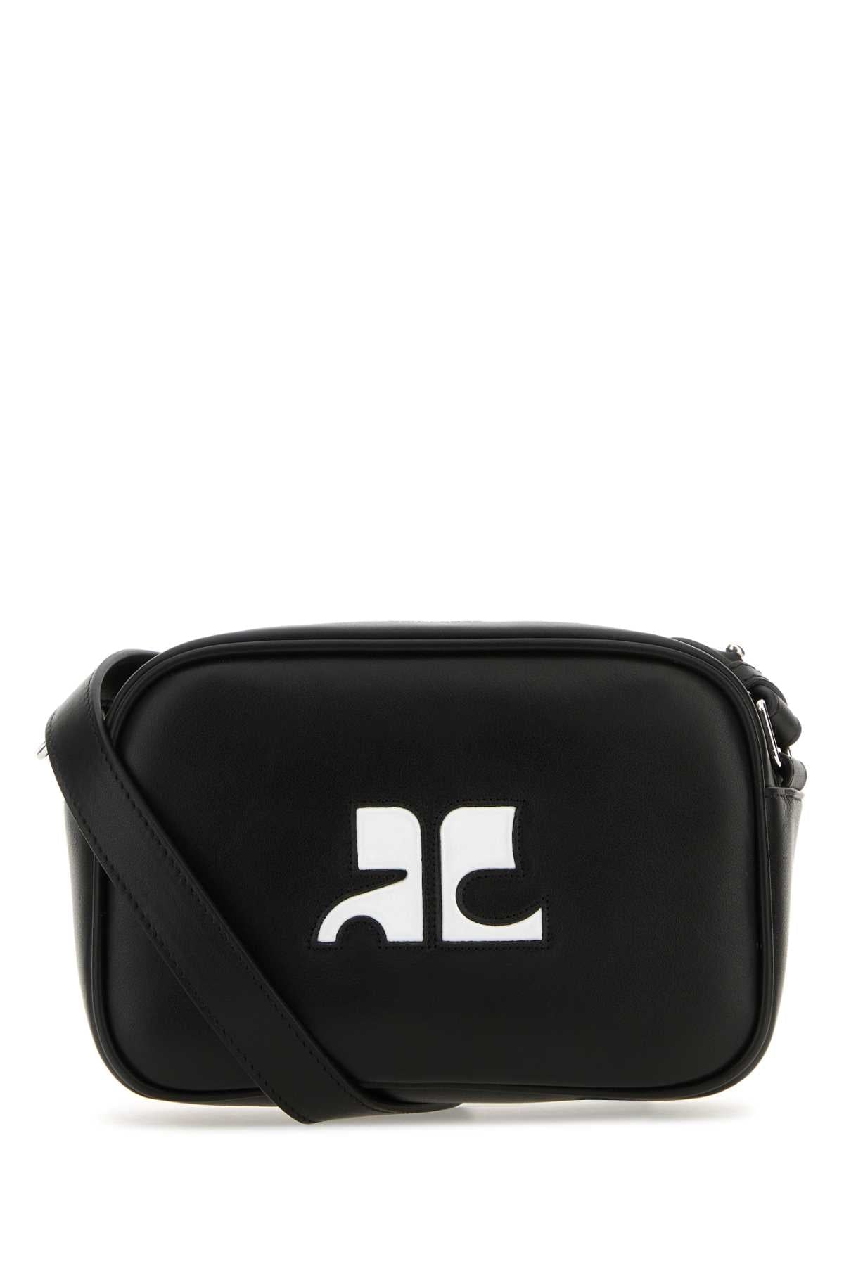 Courreges Camera Shoulder Bag — Black