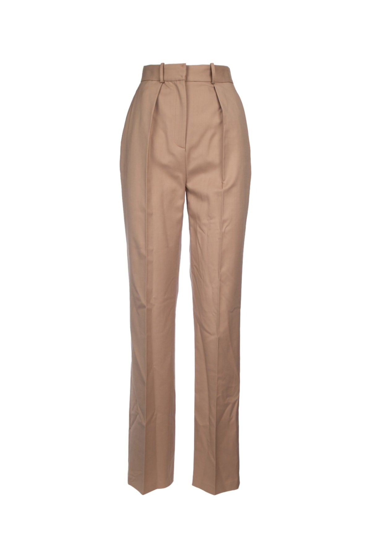 Elisabetta Franchi High-Waisted Trousers — Beige