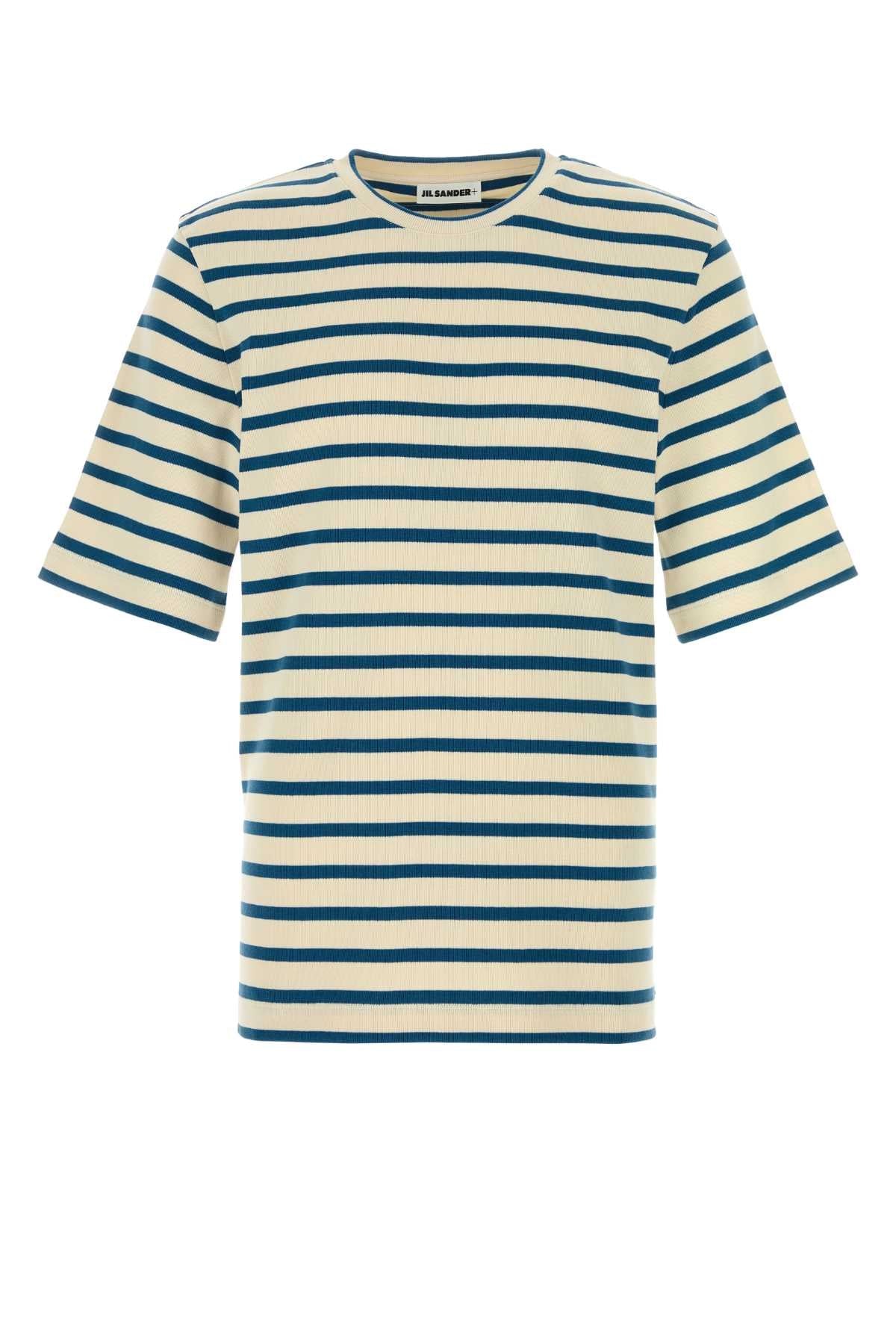 Jil Sander Striped Cotton T-Shirt — Cream
