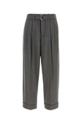 Brunello Cucinelli Stretch Virgin Wool Blend Trousers — Gray