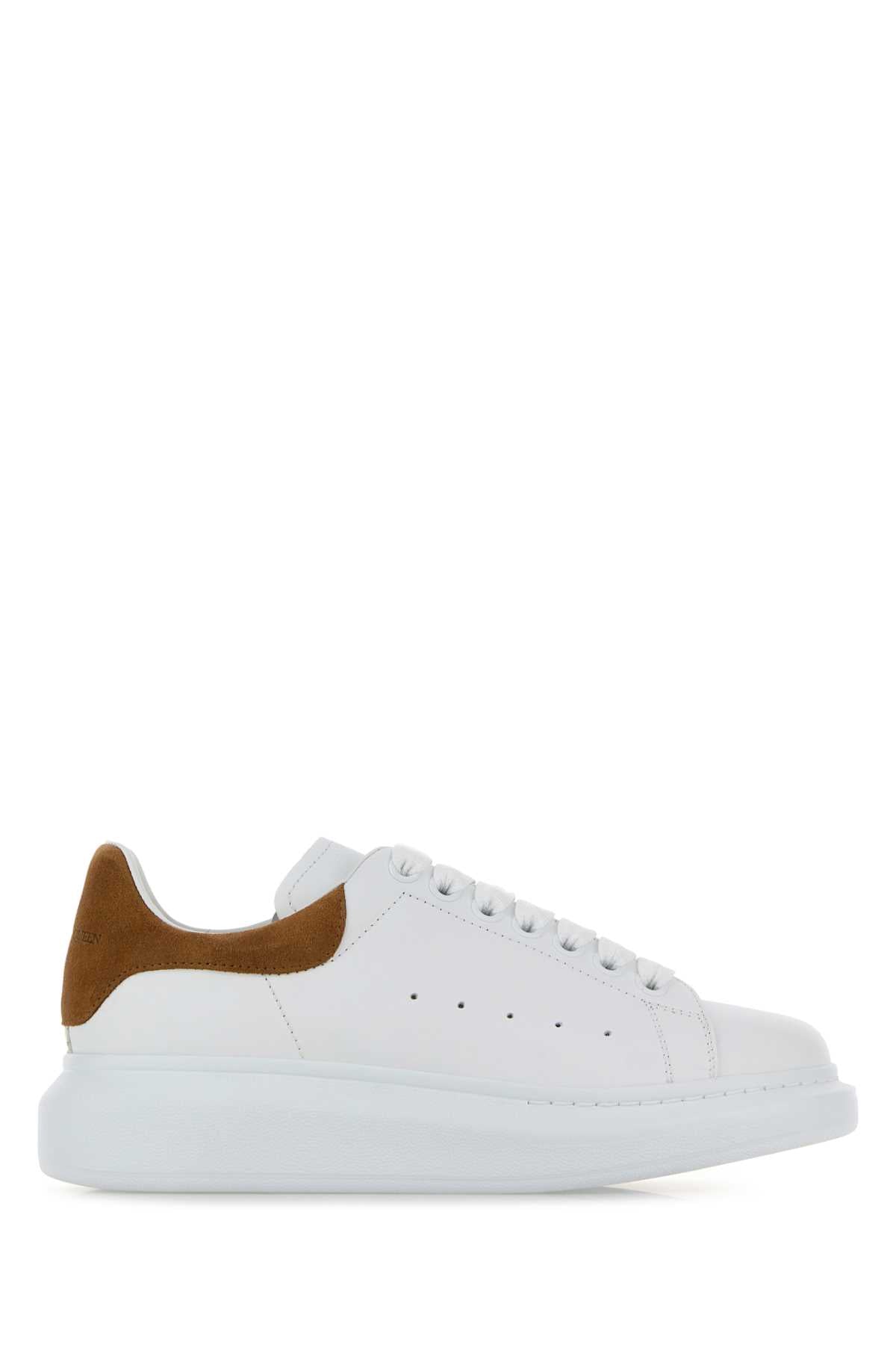 Alexander McQueen Leather and Suede Sneaker — White