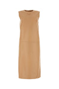 Prada Nappa Leather Dress — Beige