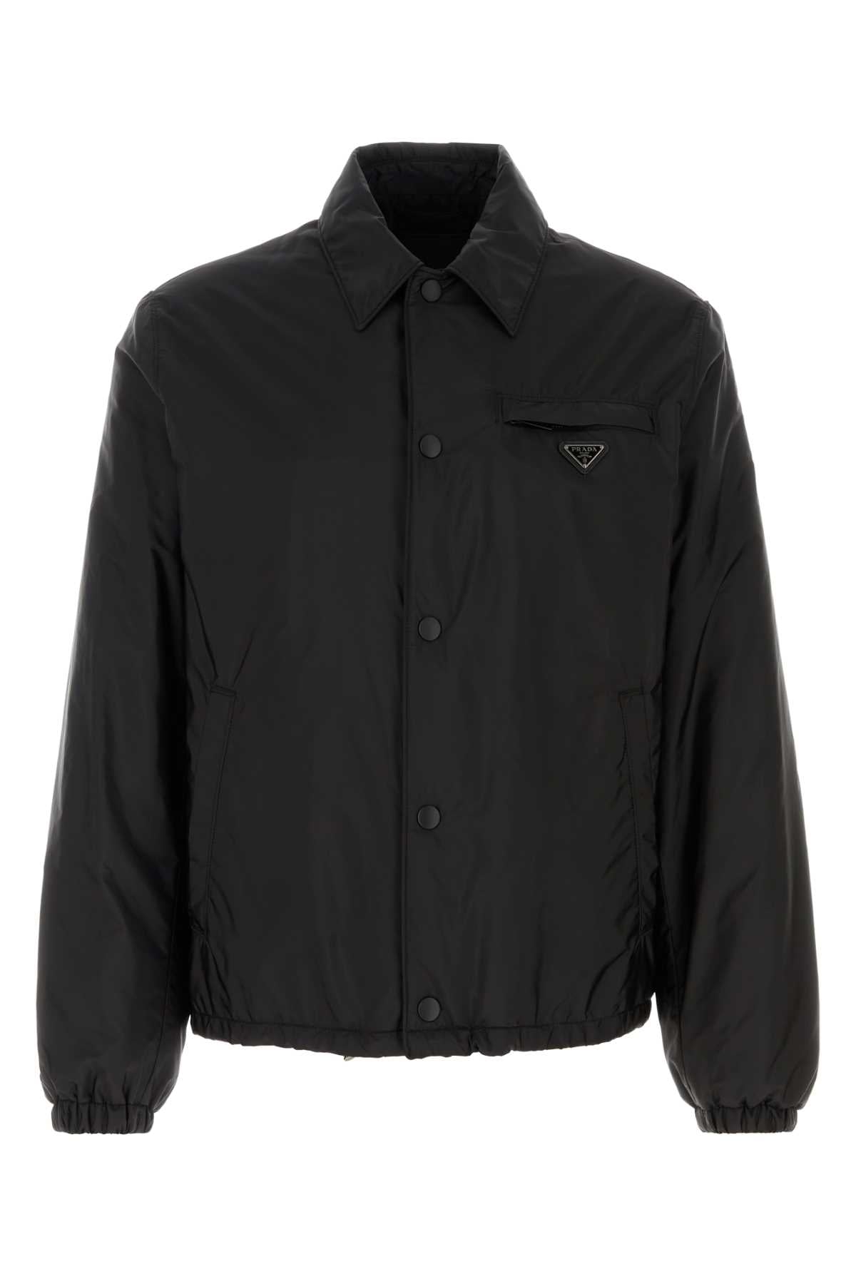 Prada Re-Nylon Padded Down Jacket — Black