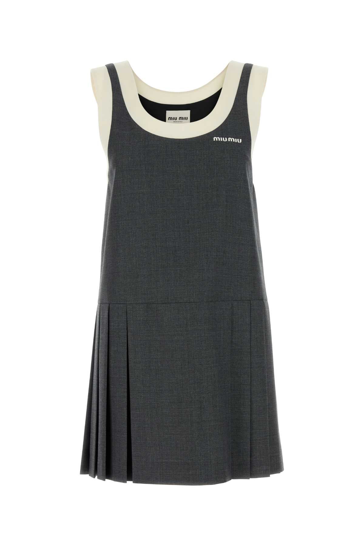 Miu Miu Abiti Dress — Gray
