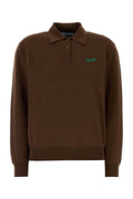 Polo Prada de mezcla de seda — Marrón