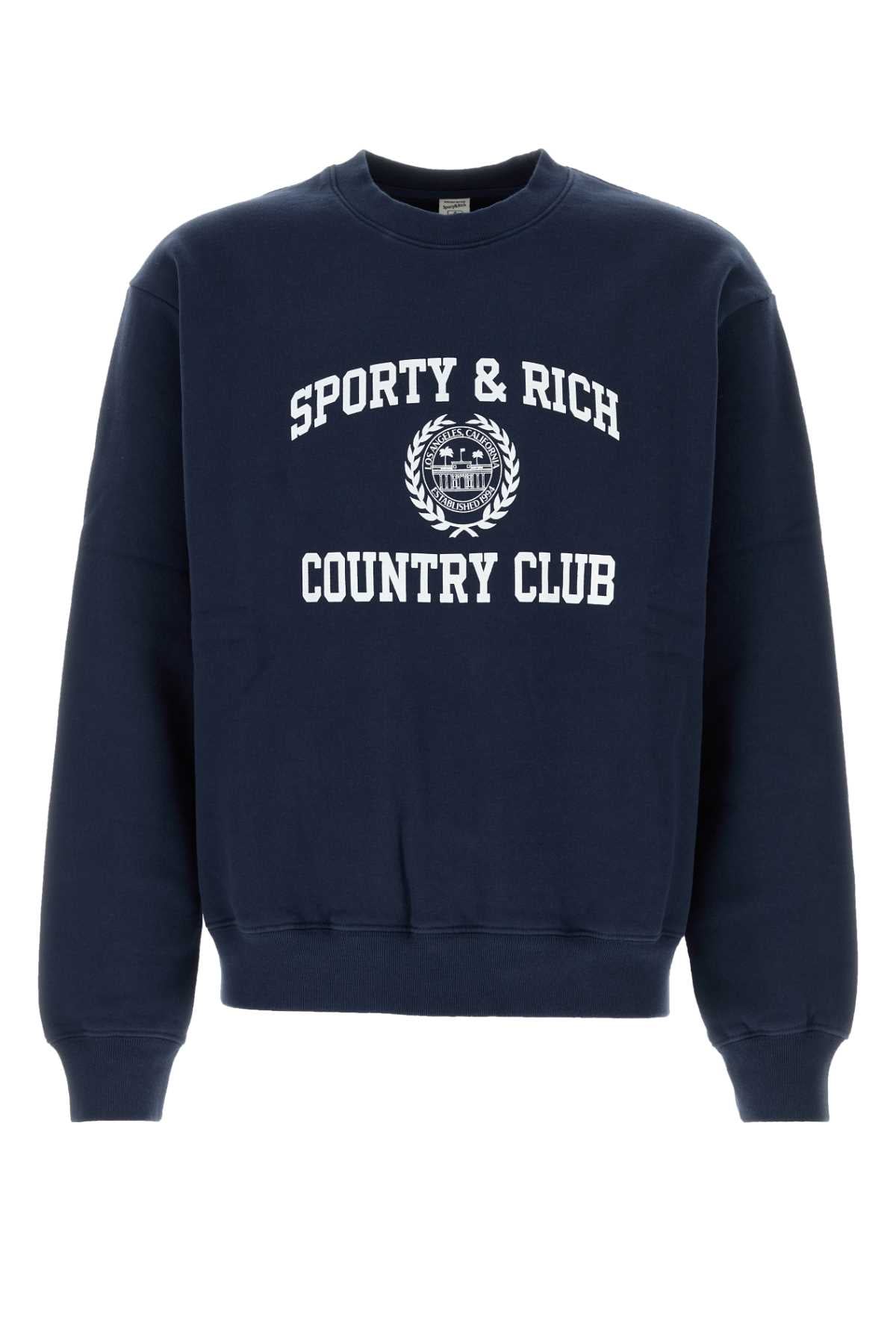Sporty & Rich Crest Sweatshirt — Navy