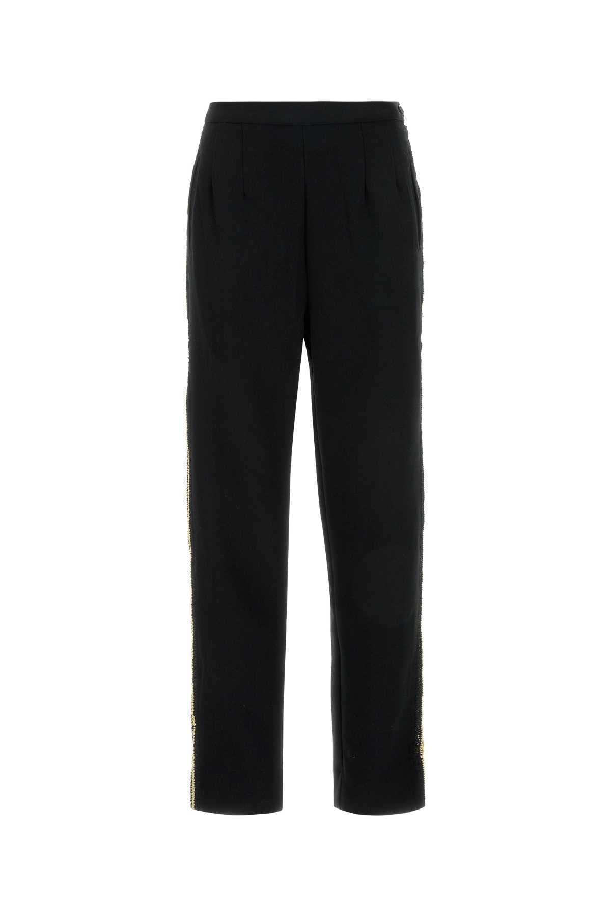 Bode Weedy Crochet Trousers — Black