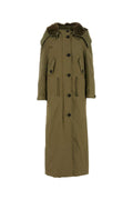 Prada Nylon Parka with Wool Lining Coat — Green