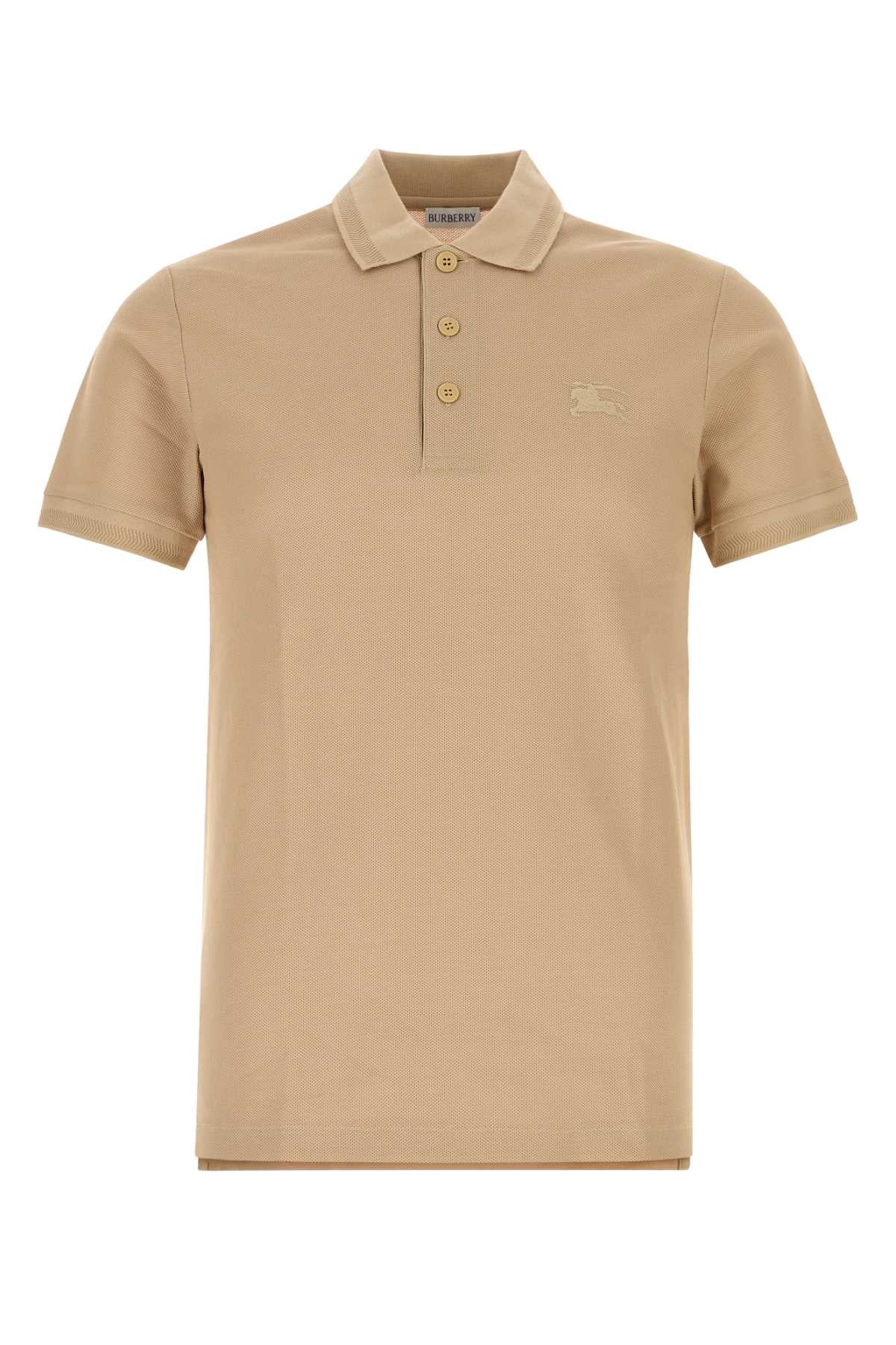 Burberry Piquet Cotton Polo Shirt — Beige
