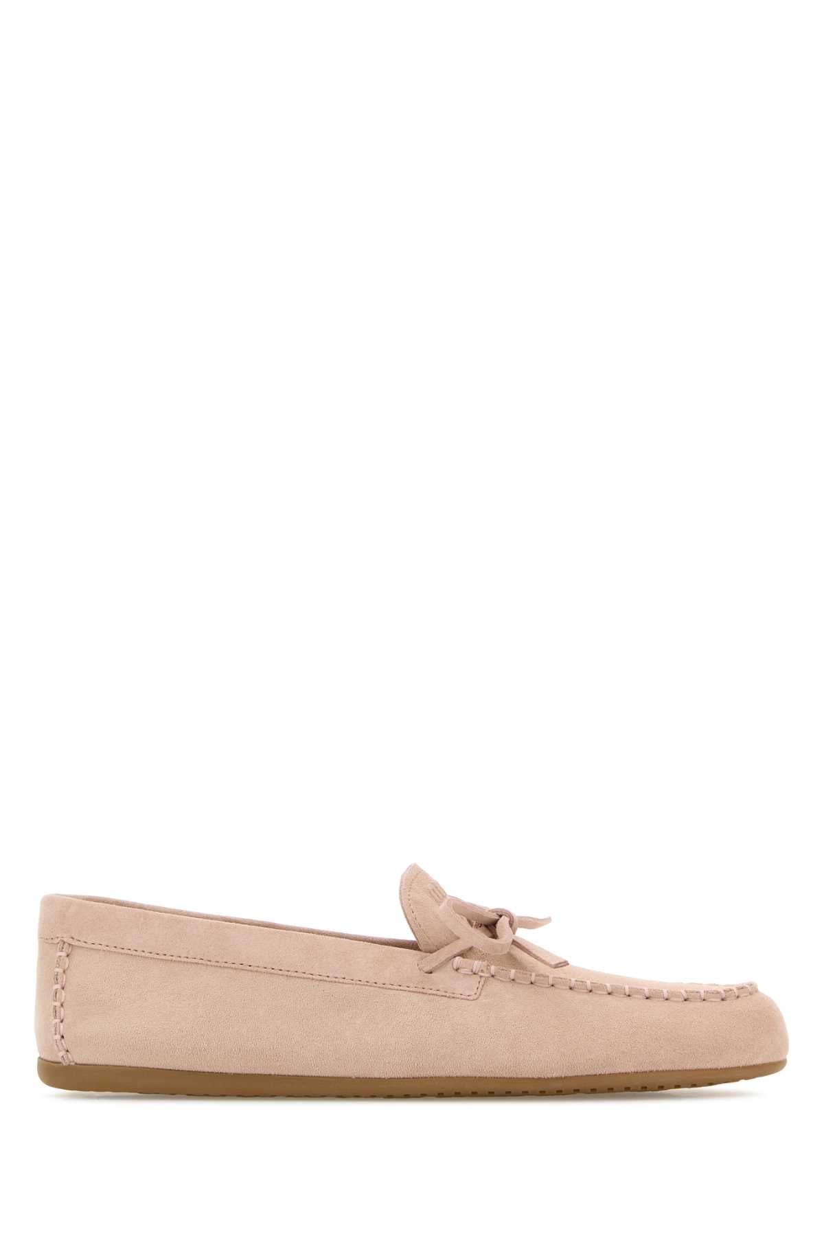 Miu Miu Suede Loafer — Pink