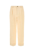 Valentino Garavani Jute Blend Trousers — Beige