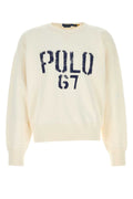 Polo Ralph Lauren Logo-Print Cotton Blend Sweatshirt — Beige