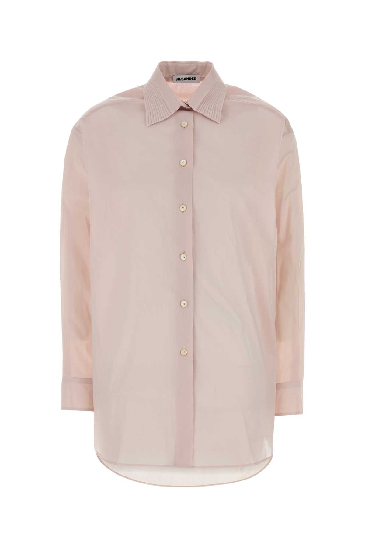 Jil Sander Oversized Muslin Shirt — Pink