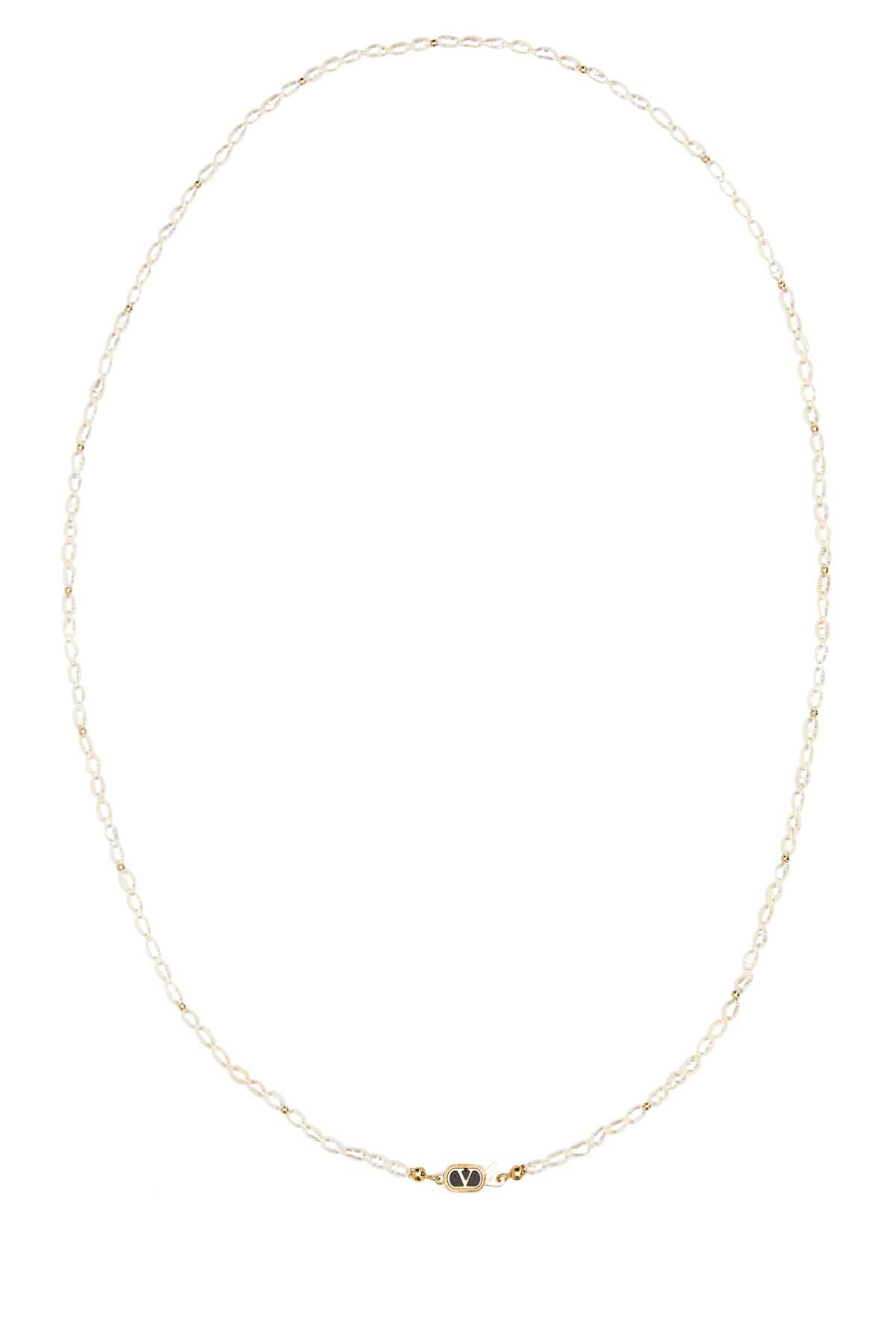 Valentino Garavani Ovalette Necklace — White