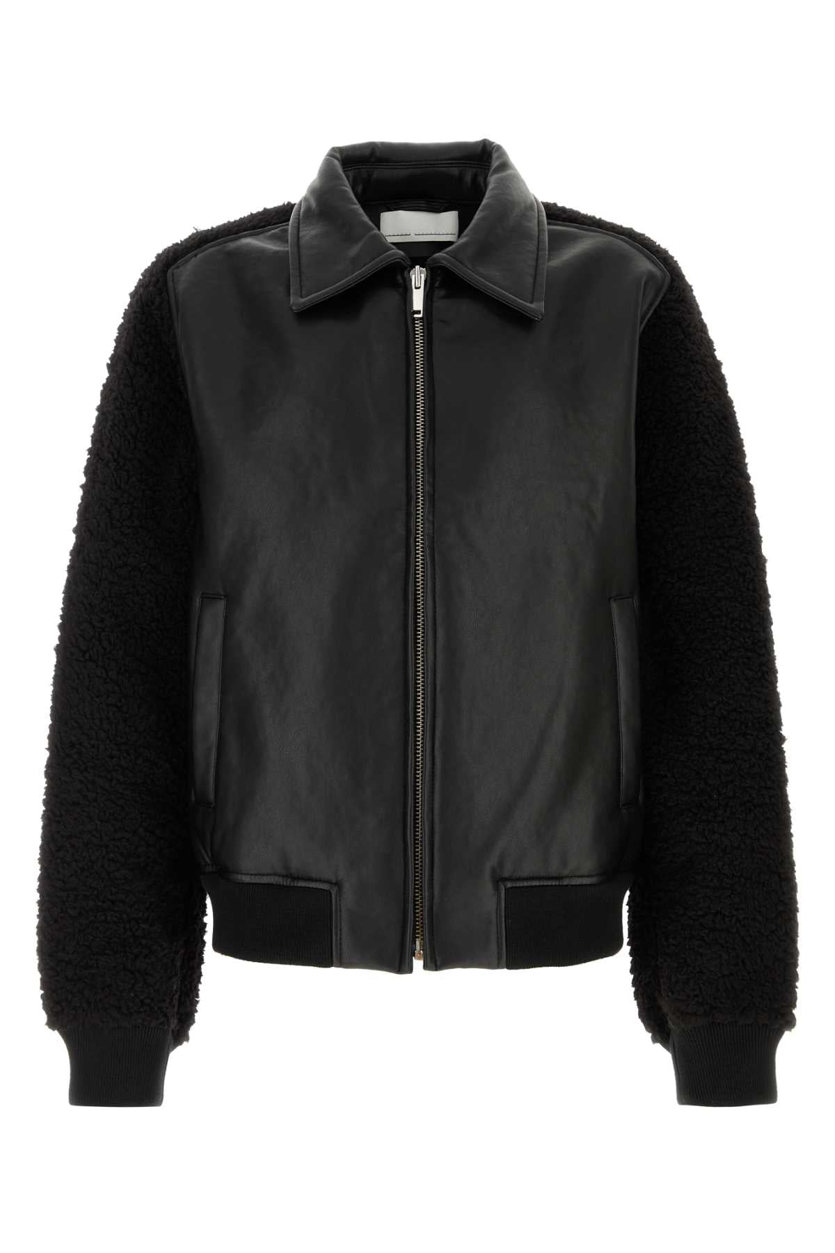 Random Identities Faux Jacket — Black