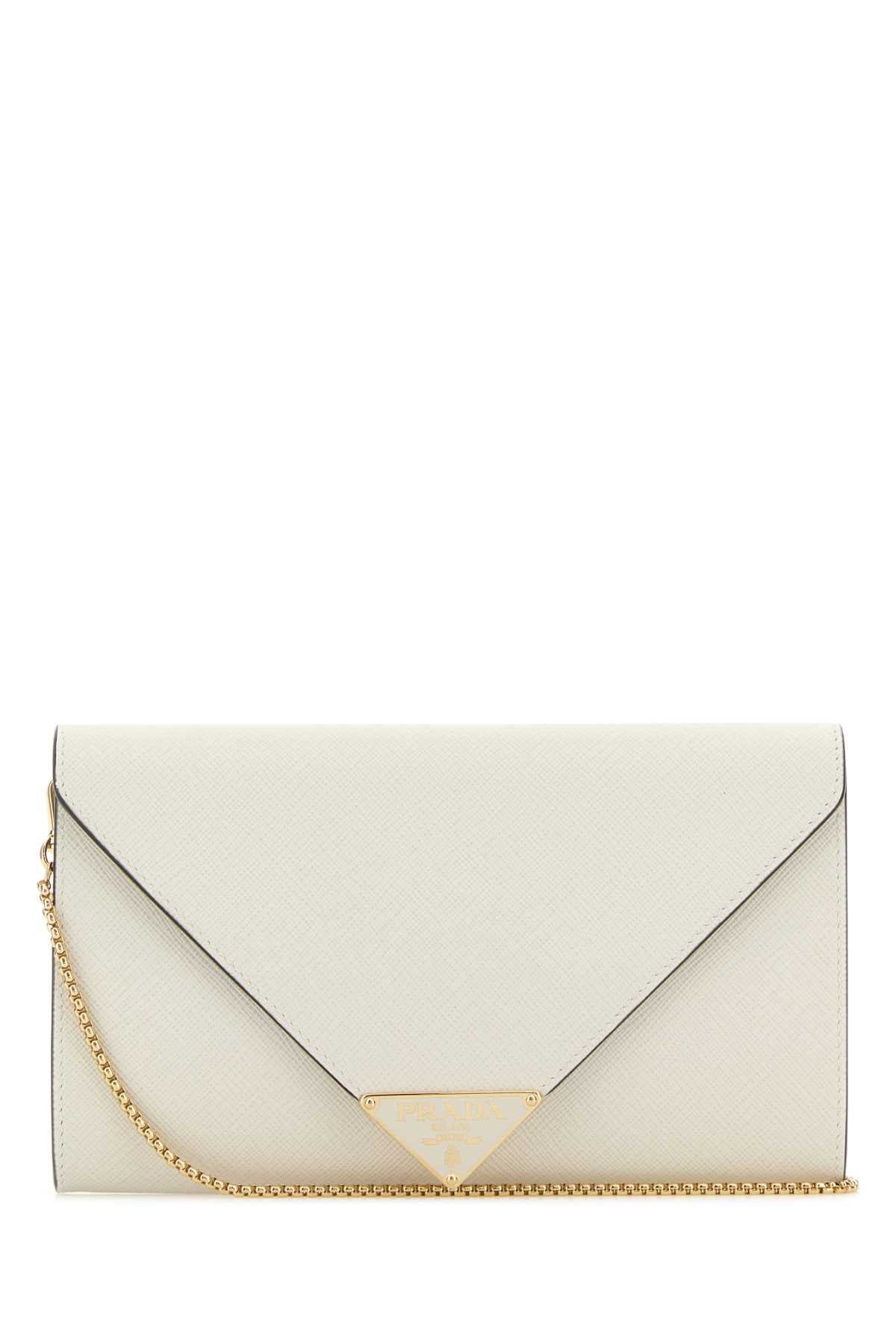 Prada Leather Crossbody Bag — Beige