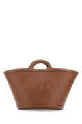 Marni Leather Top Handle Bag — Brown