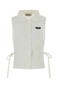 Miu Miu Cotton-Linen Shirt — White