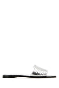 Alexander McQueen Stringate Slide — Silver