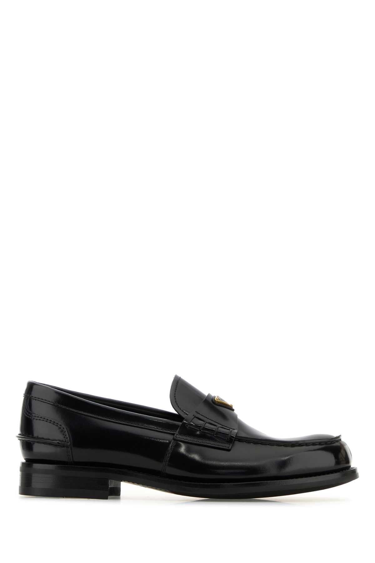 Prada Vitello Leather Loafer — Black