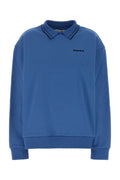 Miu Miu Cotton Oversize Polo Shirt — Blue