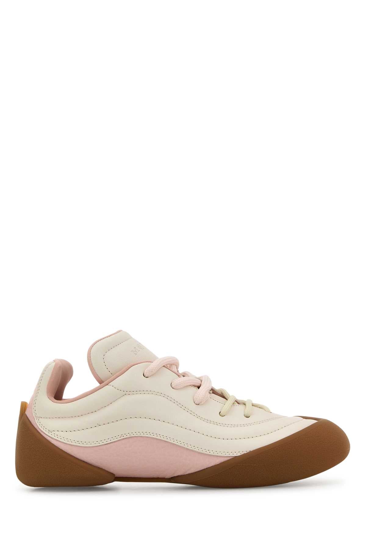 Alexander McQueen Two-Tone Leather Sneaker — Multicolor