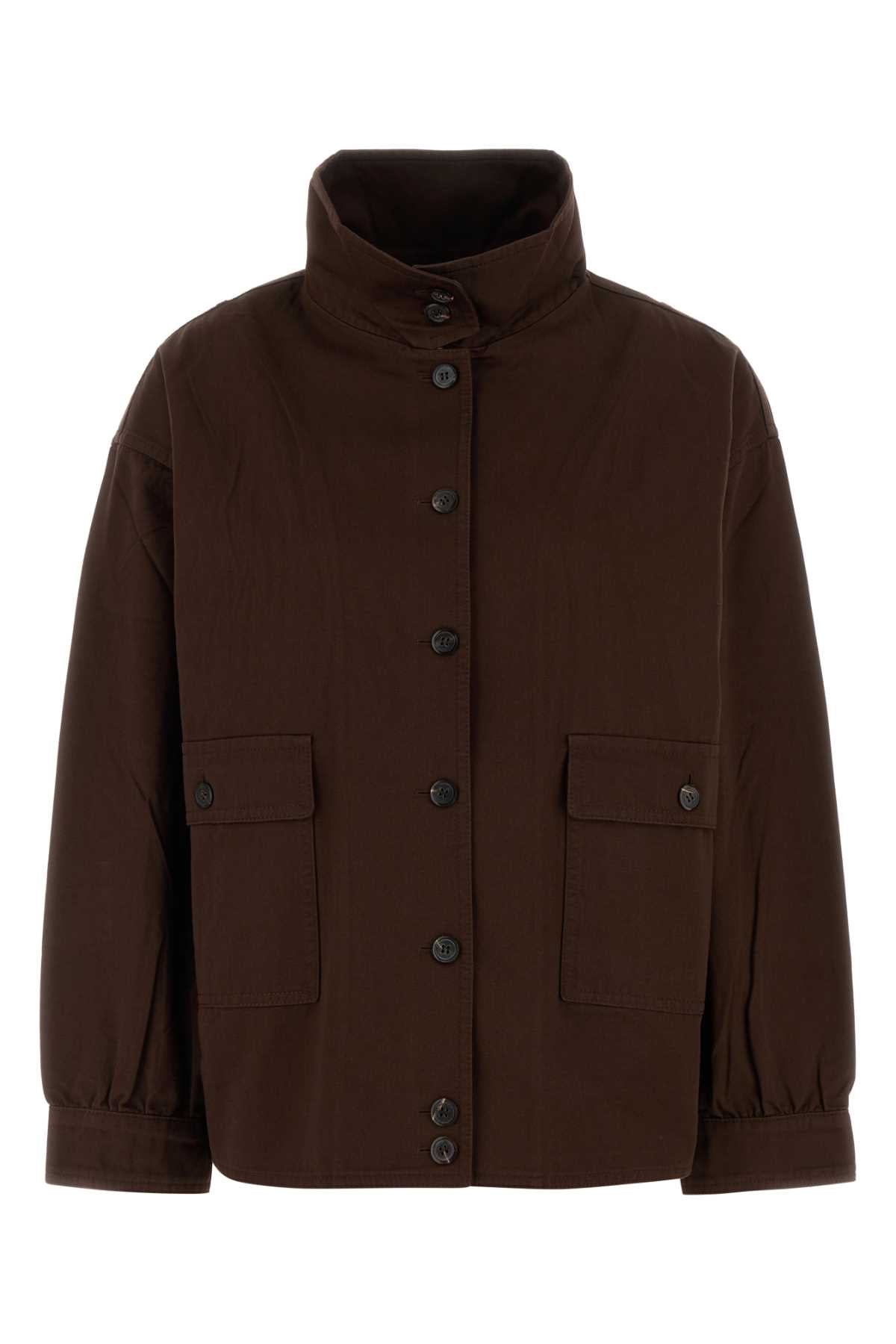 Prada Gabardine Jacket — Brown
