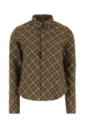 Burberry Checked Cotton Shirt — Brown
