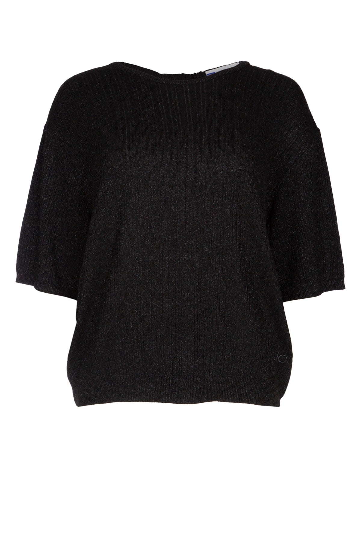 Jacob Cohen Viscose and Polyamide Ribbed Sweater — Black