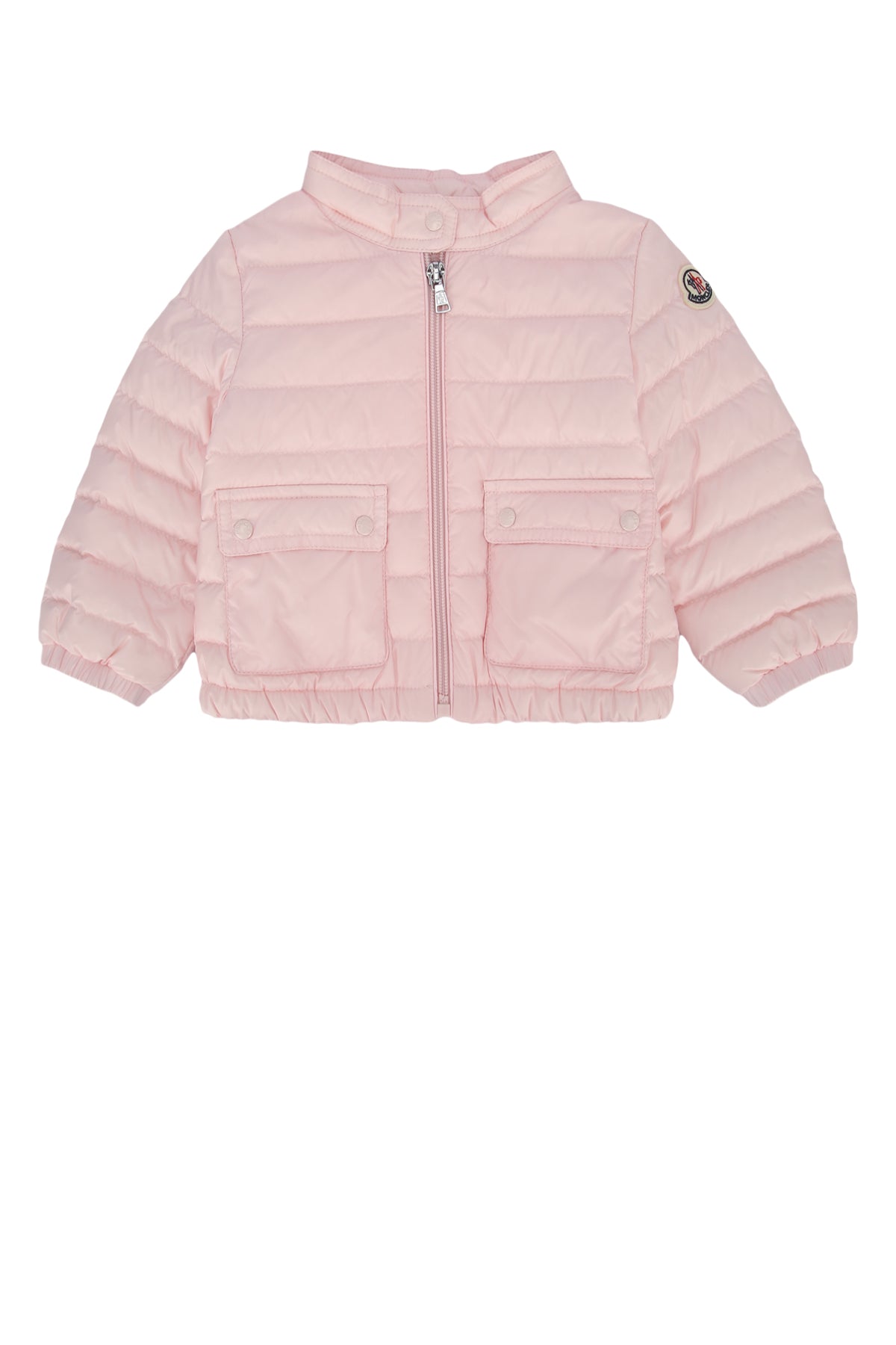 Moncler Jr Lans Down Jacket — Pink