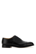 Church'S Leather Cap-Toe Oxford — Black