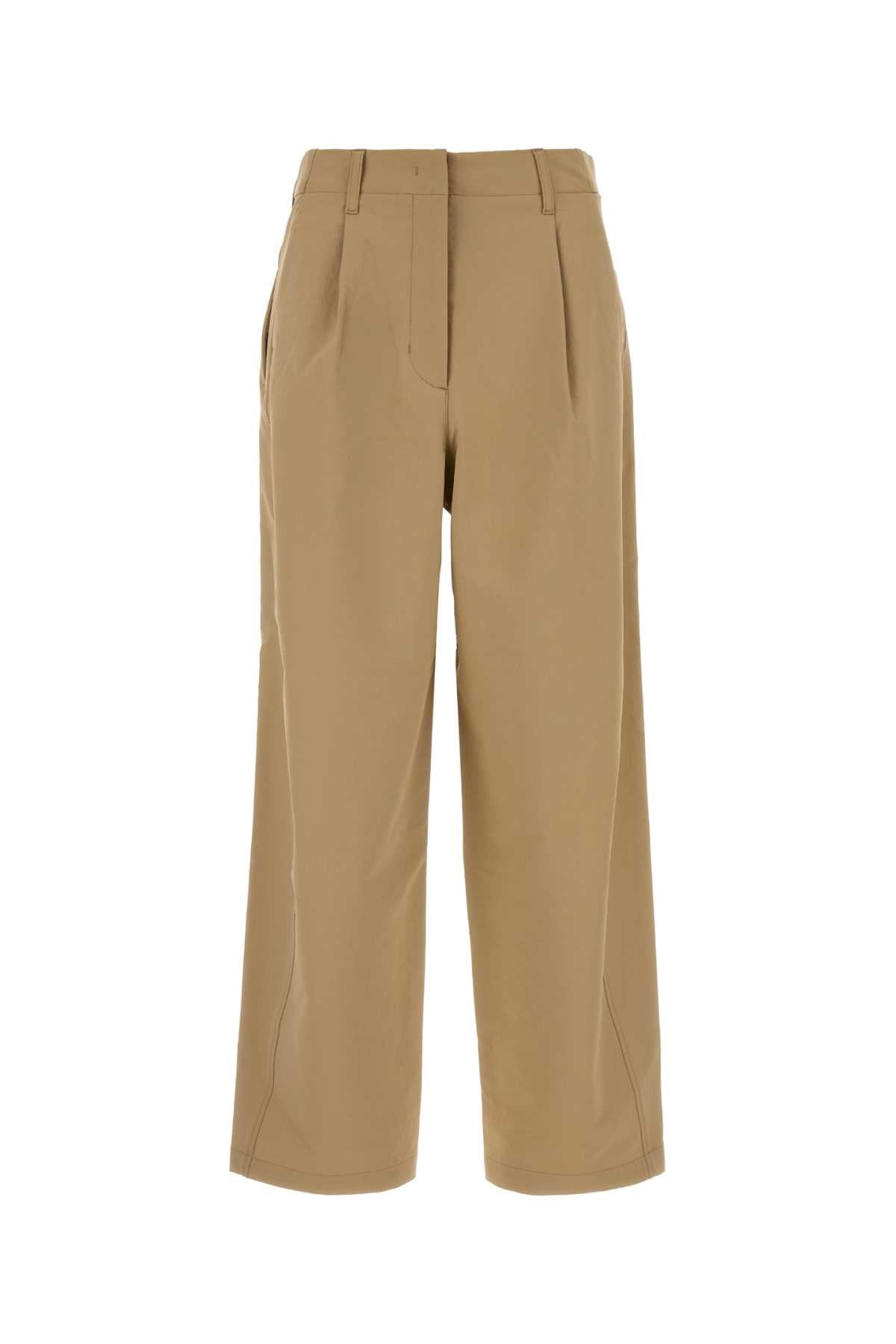 Herno Laminar Wide-Leg Nylon Trousers — Beige