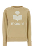 Isabel Marant Etoile Logo-Print Cotton Blend Sweatshirt — Beige
