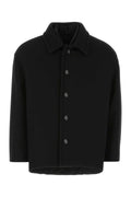 Valentino Garavani Virgin Wool Blend Coat — Black