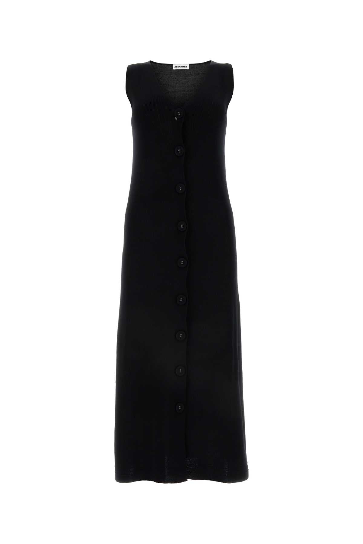 Jil Sander Sleeveless Midi Dress — Black