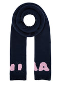 Marni Kids Animal-Intarsia Knit Scarf — Navy