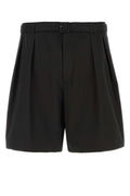 Saint Laurent Poplin Bermuda Shorts — Black