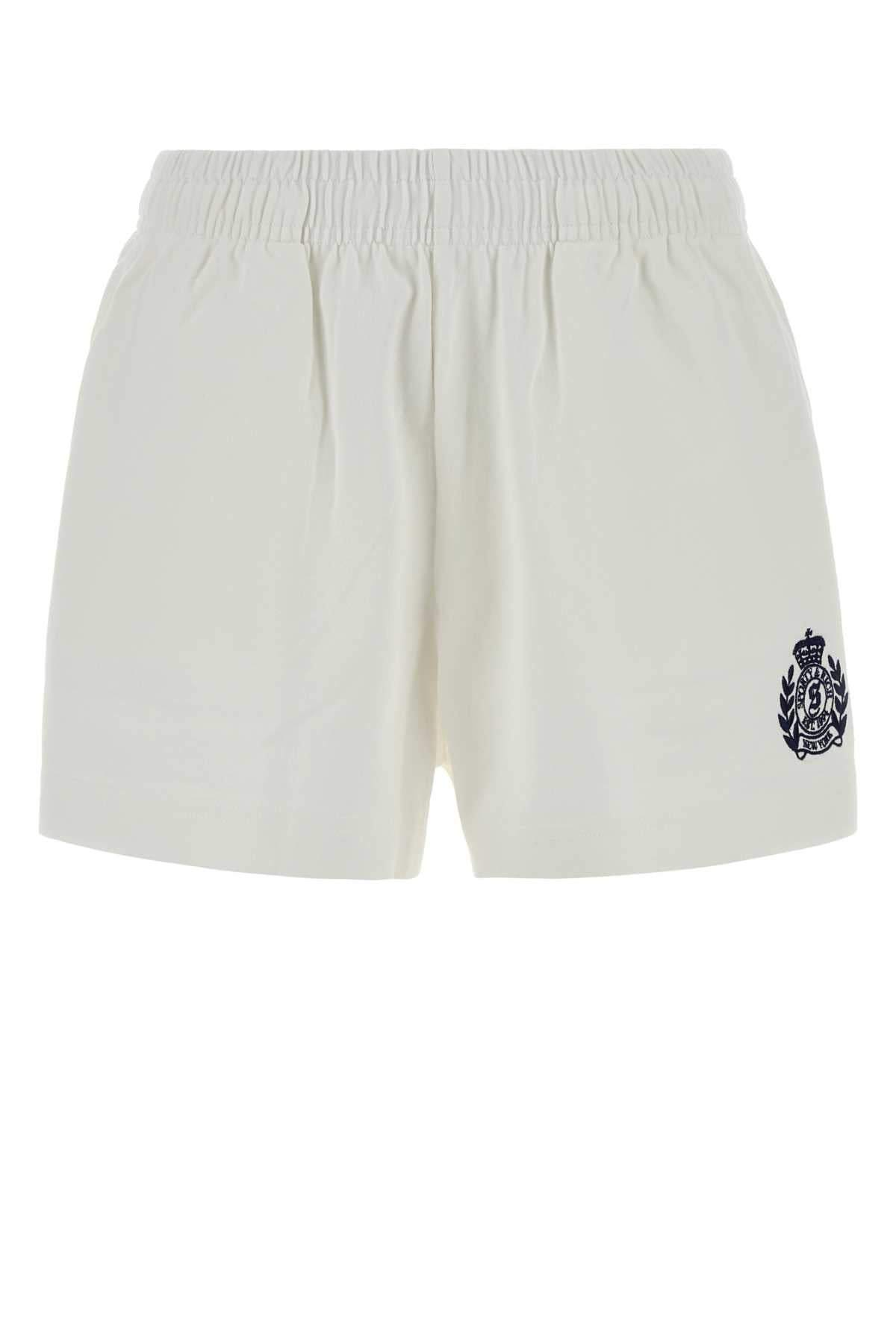 Sporty & Rich Crest Bermuda — White
