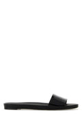 Prada Leather Slide Flat — Black