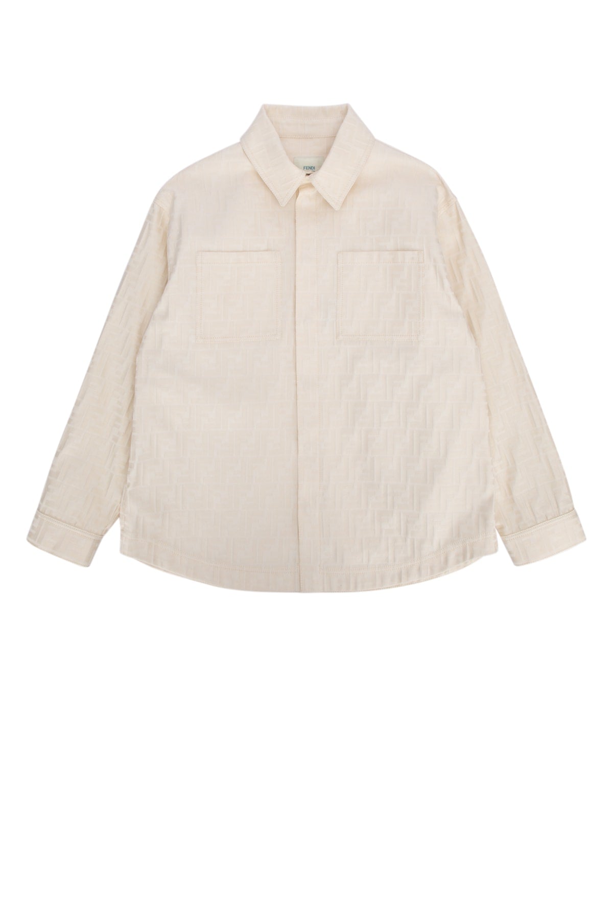 Fendi Kids Cotton Shell Jacket — Beige